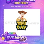 Free Sheriff Woody Smile Free Happy Birthday Toy Story Free SVG - Instant Download