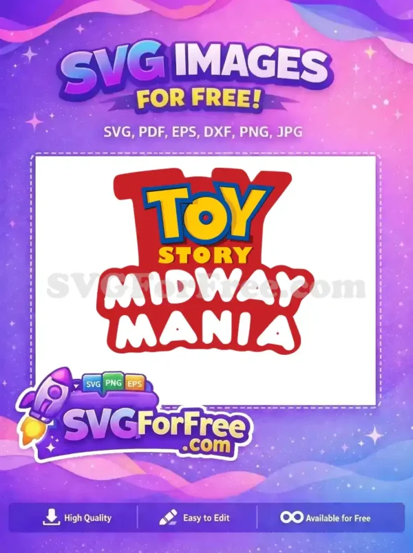 Free Yellow Blue Toy Story Free Midway Mania Logo Free SVG