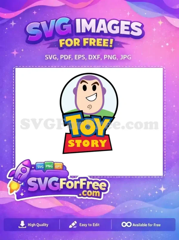 Free Smiling Buzz Lightyear Free Cartoon Face Toy Story Free SVG 2