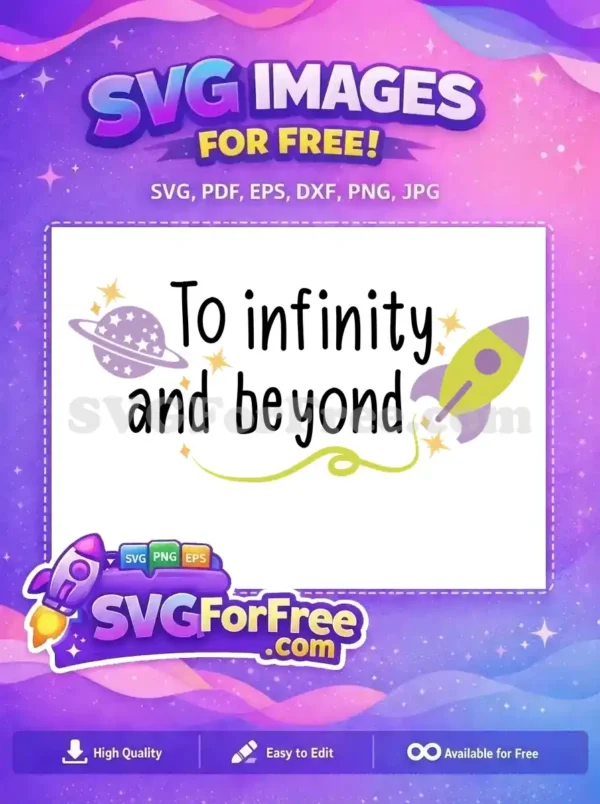 Free Planet Stars Free Rocketship To Infinity Toy Story Free SVG