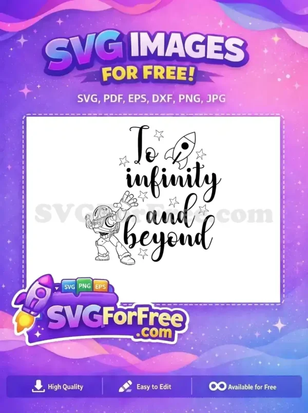 Free Buzz Lightyear Free Spaceship To Infinity Toy Story Free SVG