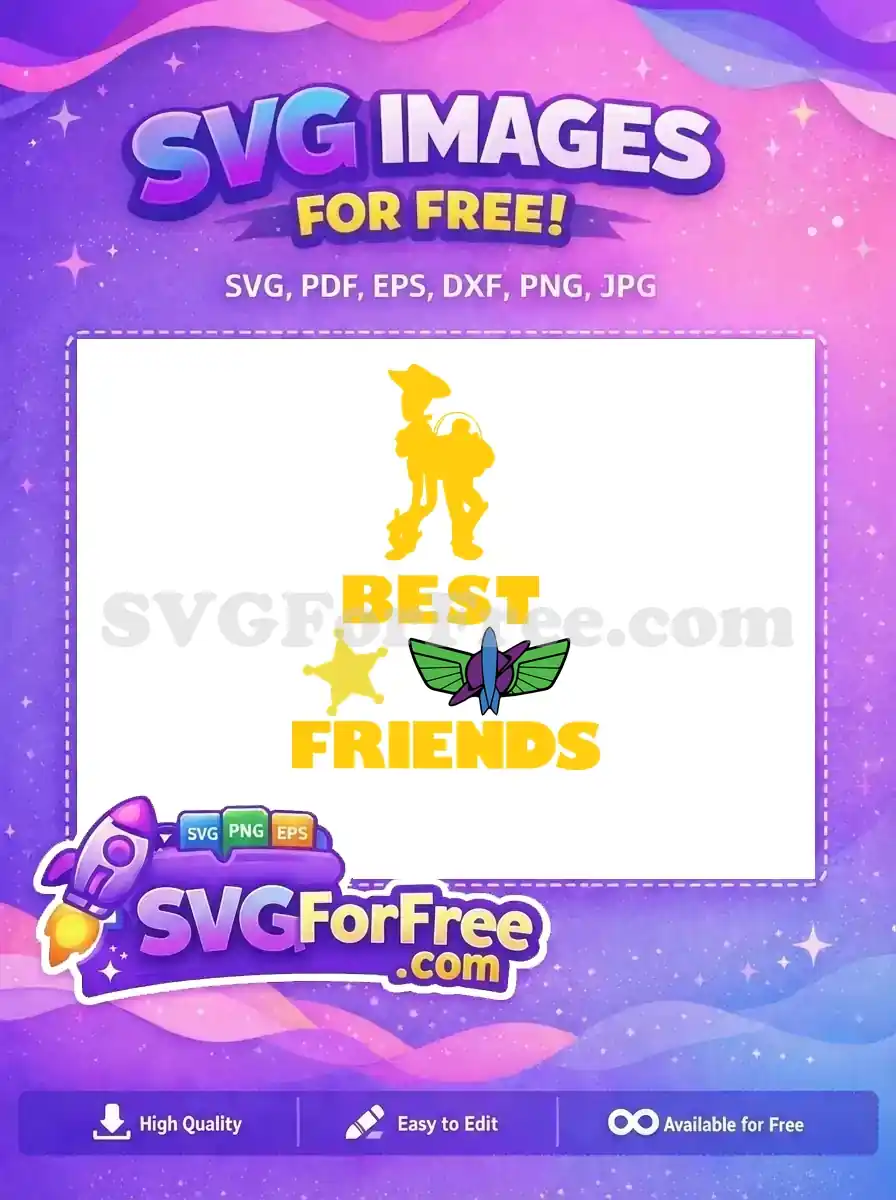 Free Woody Buzz Best Friends Free Cute Toy Story Free SVG