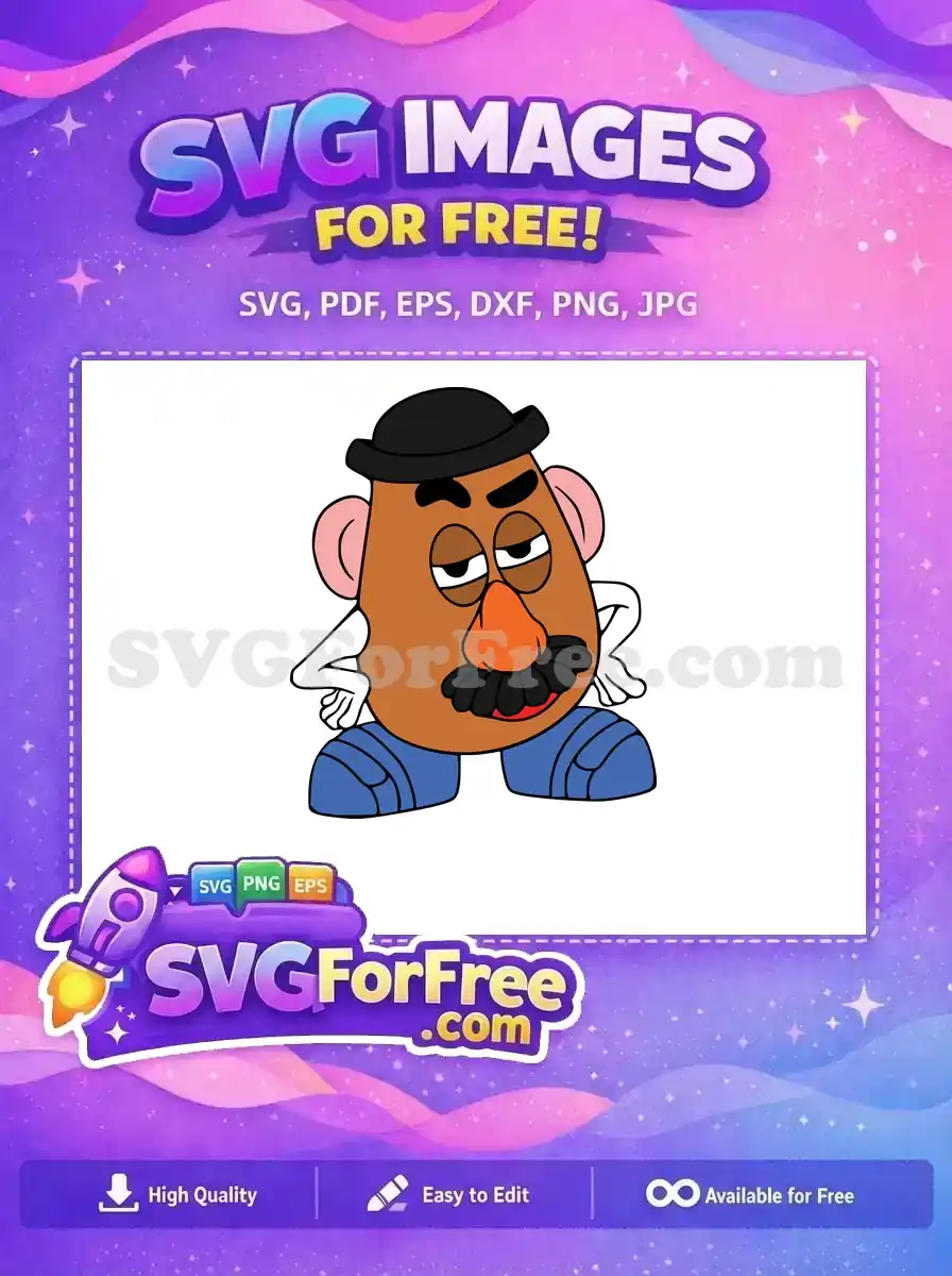 Free Black Hat Free Orange Nose Toy Story Free SVG 1