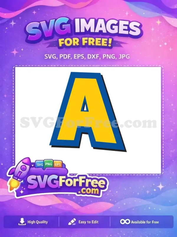 Free Andy Letter Free Blue Yellow Toy Story Free SVG