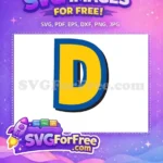 Free Yellow Letter D Free Blue Outline Toy Story Free SVG 1 - Instant Download