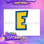 Free Yellow Letter E Free Blue Outline Toy Story Free SVG - Instant Download