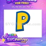Free Yellow Letter P Free Blue Outline Toy Story Free SVG 1 - Instant Download