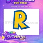 Free Yellow Letter R Free Blue Outline Toy Story Free SVG 1 - Instant Download