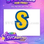 Free Yellow Letter S Free Blue Outline Toy Story Free SVG - Instant Download