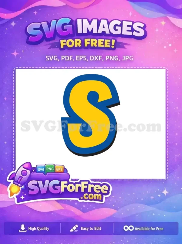 Free Yellow Letter S Free Blue Outline Toy Story Free SVG