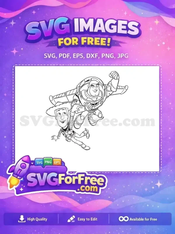 Free Sheriff Woody Free Buzz Lightyear Flying Toy Story Free SVG 1