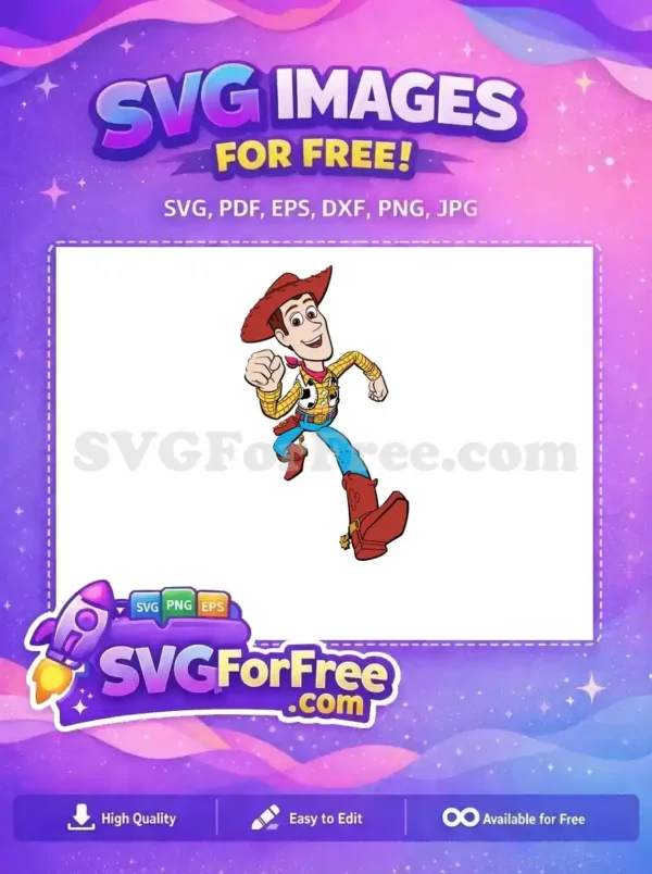 Free Running Woody Free Sheriff Badge Toy Story Free SVG 1