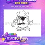 Free One Eyed Bandit Free Mustache Toy Story Free SVG - Instant Download