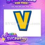 Free Letter V Free Blue Yellow Toy Story Free SVG - Instant Download