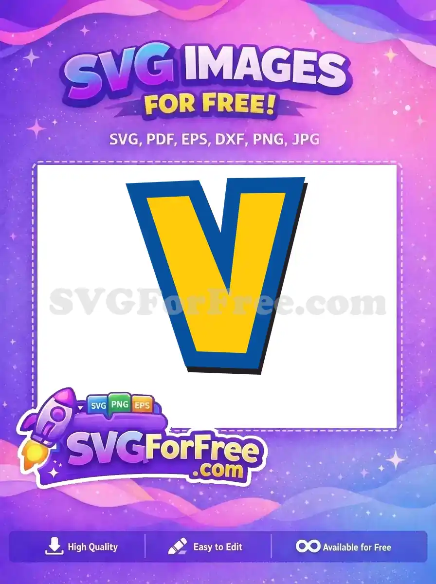 Free Letter V Free Blue Yellow Toy Story Free SVG