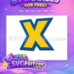 Free Letter X Free Blue and Yellow Toy Story Free SVG - Instant Download