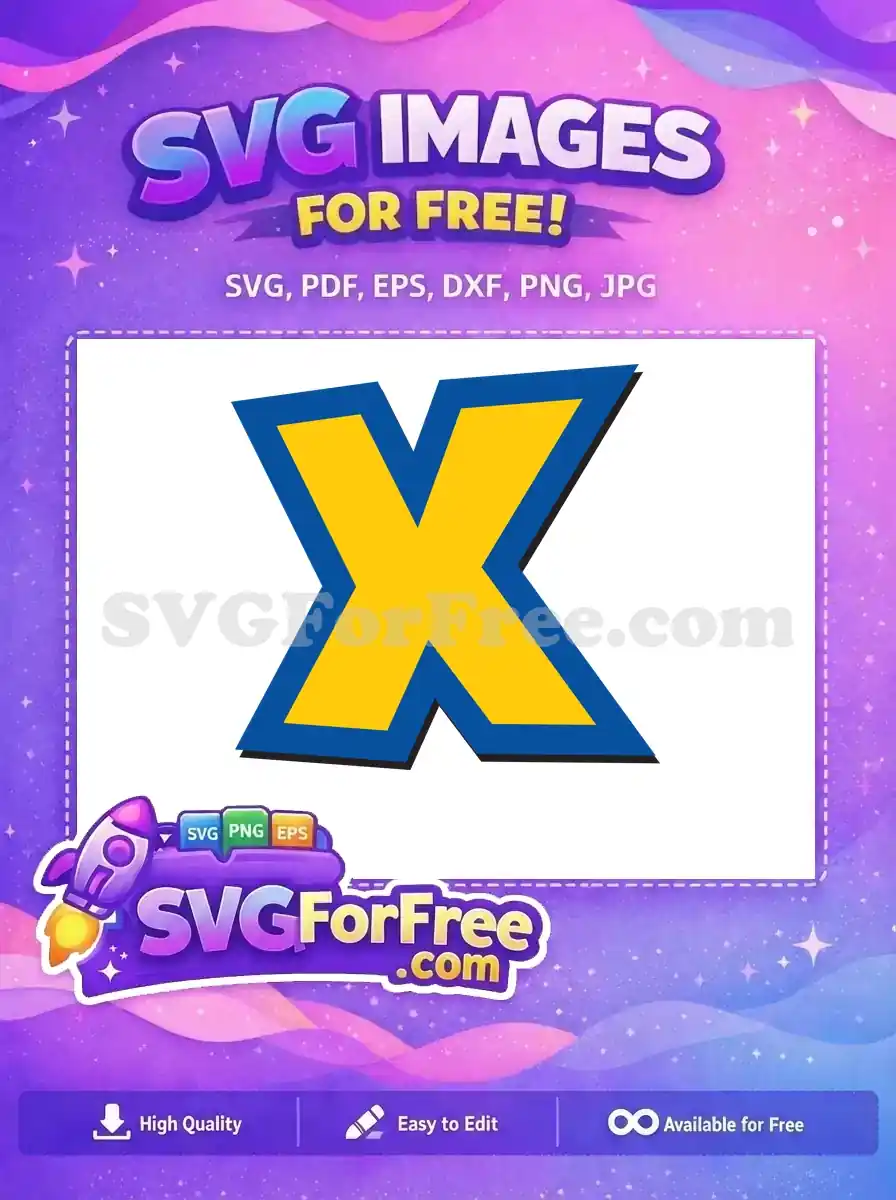 Free Letter X Free Blue and Yellow Toy Story Free SVG