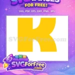 Free Yellow Letter K Free Simple Design Toy Story Free SVG - Instant Download