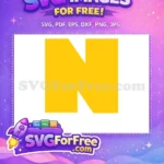 Free Yellow Letter N Free Toy Story Initial Free SVG - Instant Download