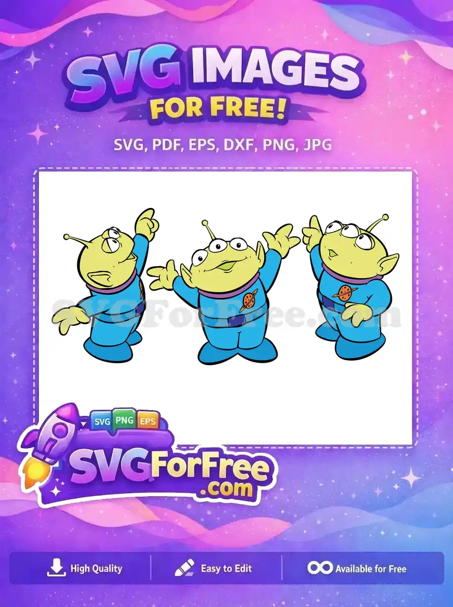 Free Three Eyed Aliens Free Pointing Up Toy Story Free SVG