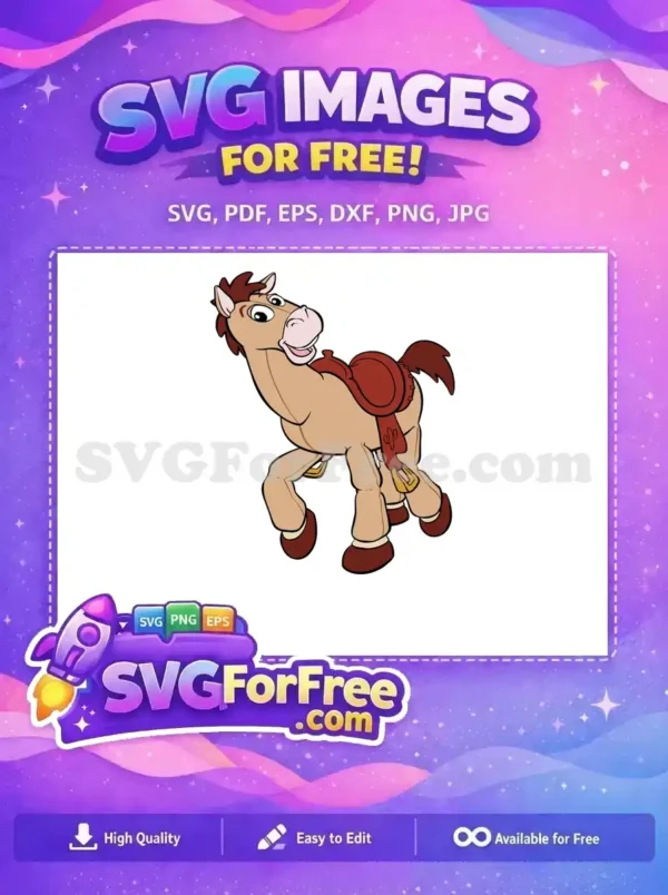 Free Bullseye Horse Smile Free Brown Saddle Toy Story Free SVG