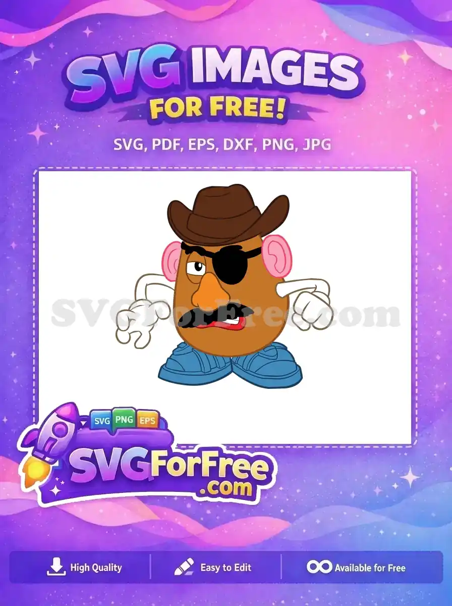 Free Angry Eyepatch Free Cowboy Hat Toy Story Free SVG