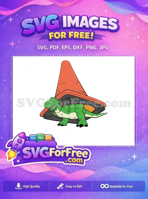 Free Green Rex Conehead Free Toy Story Movie Free SVG Free Green Rex Conehead Free Toy Story Movie Free SVG