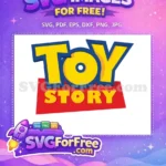 Free Yellow Blue Letters Free Red Background Toy Story Free SVG 1 - Instant Download