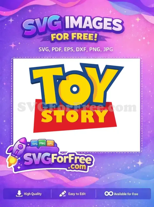Free Yellow Blue Letters Free Red Background Toy Story Free SVG 1