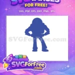 Free Confident Pose Free Blue Silhouette Toy Story Free SVG - Instant Download