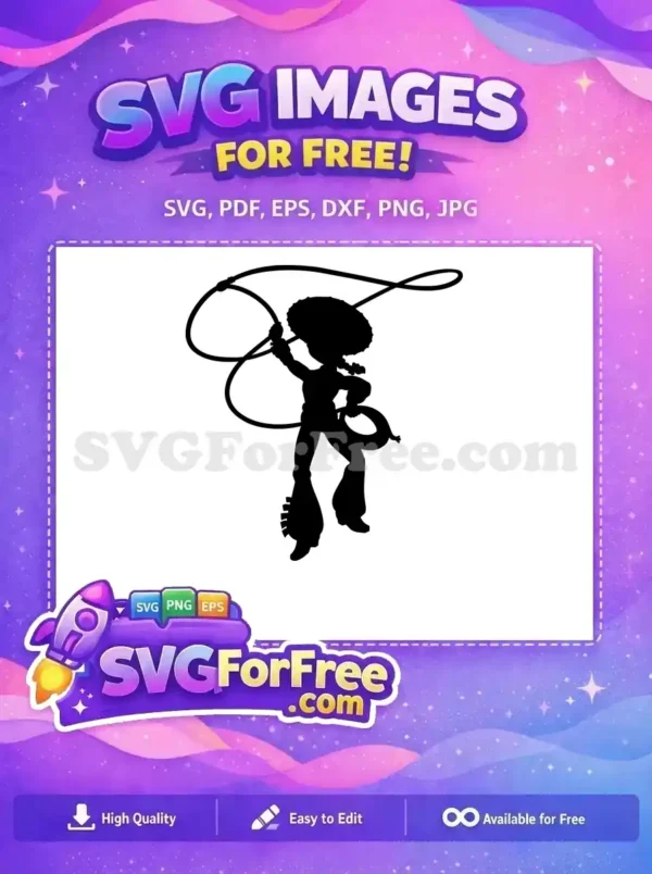 Free Jessie with Lasso Free Toy Story Disney Free SVG