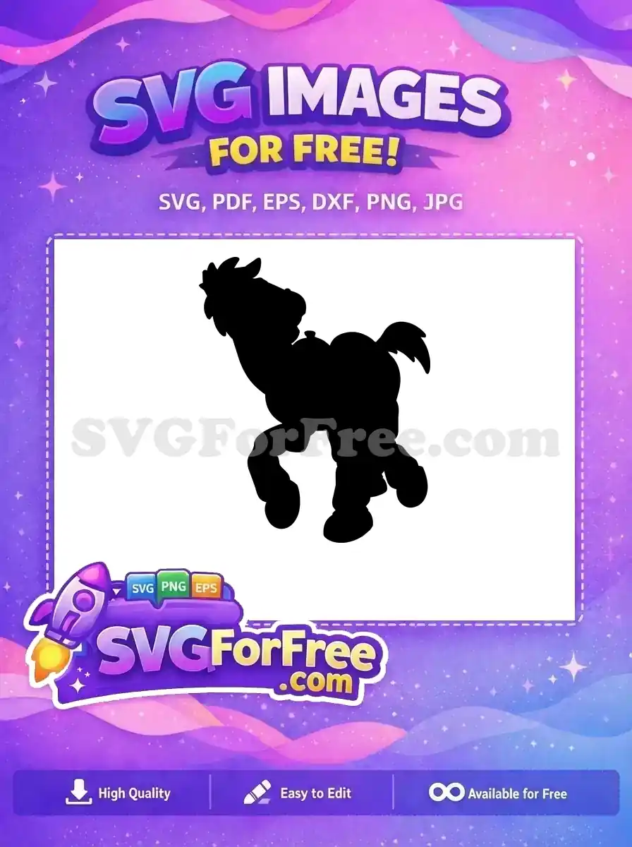 Free Bullseye Horse Free Silhouette Toy Story Free SVG