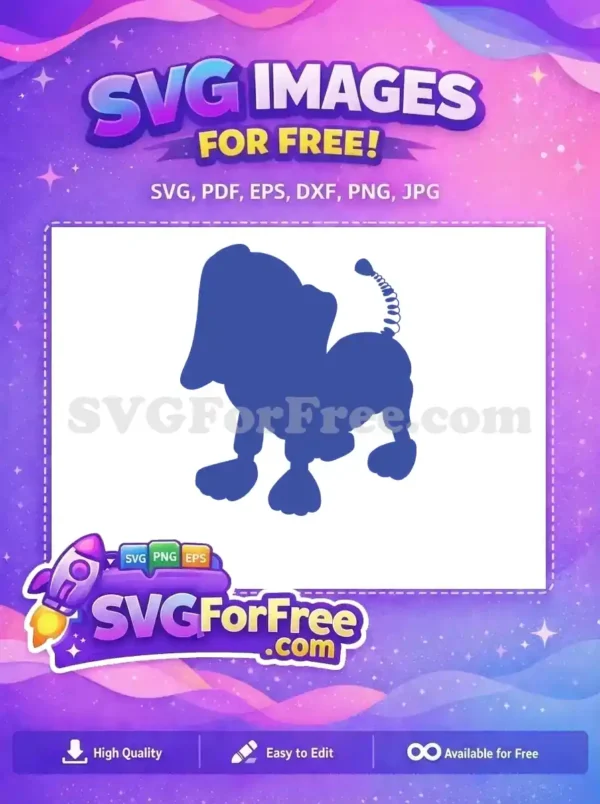 Free Slinky Dog Silhouette Free Toy Story Character Free SVG
