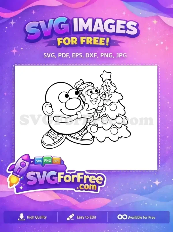 Free Smiling Potato Free Christmas Tree Toy Story Free SVG