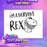 Free Nervous Rex Face Free Toy Story Movie Free SVG - Instant Download