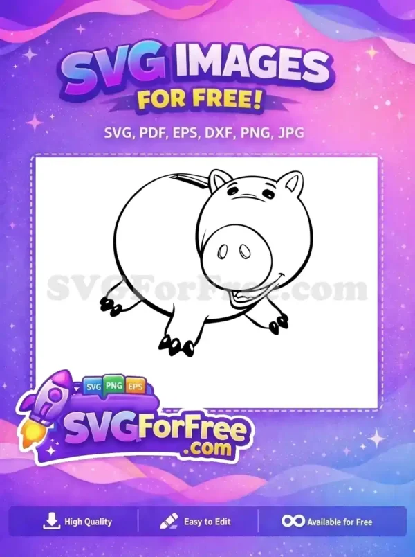 Free Ham Piggy Bank Free Smiling Face Toy Story Free SVG