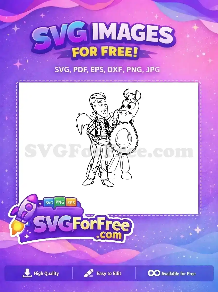 Free Sheriff Woody Free Bullseye Toy Story Free SVG 1