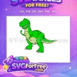 Free Waving Rex Free Smiling Face Toy Story Free SVG - Instant Download