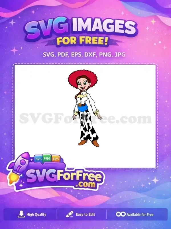 Free Smiling Jessie Free Detailed Outfit Toy Story Free SVG