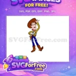 Free Sheriff Woody Waving Free Cowboy Boots Toy Story Free SVG - Instant Download
