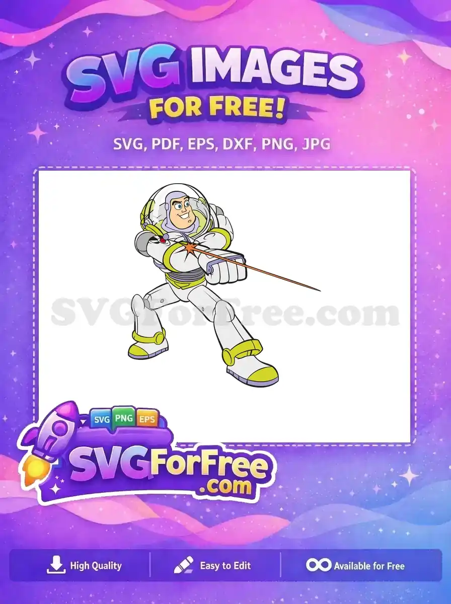 Free Buzz Lightyear Laser Free Confident Expression Toy Story Free SVG