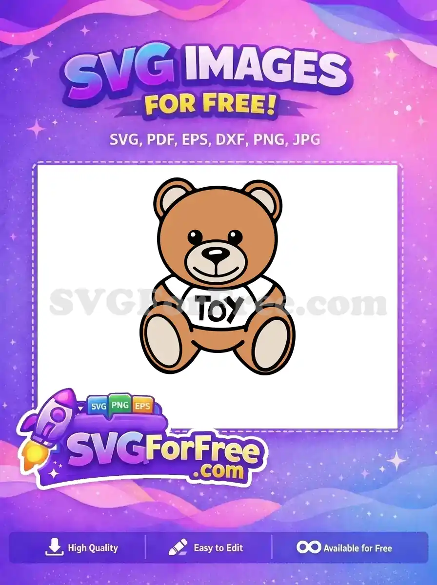 Free Smiling Bear Free Toy Shirt Toy Story Free SVG