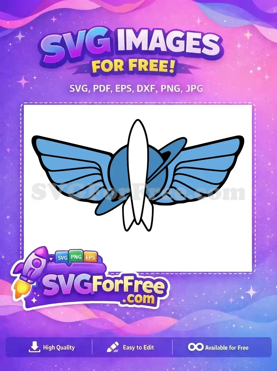 Free Blue Wings Free Planet Spaceship Toy Story Free SVG