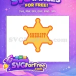 Free Sheriff Badge Free Yellow Star Toy Story Free SVG - Instant Download