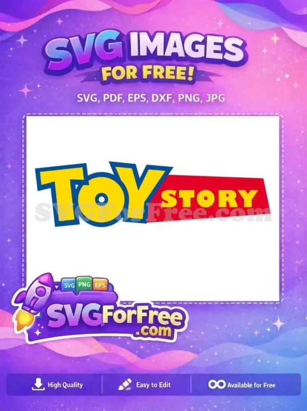 Free Yellow Blue Letters Free Red Panel Toy Story Free SVG