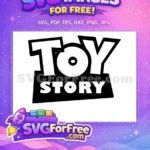 Free Black White Free Toy Story Title Free SVG - Instant Download