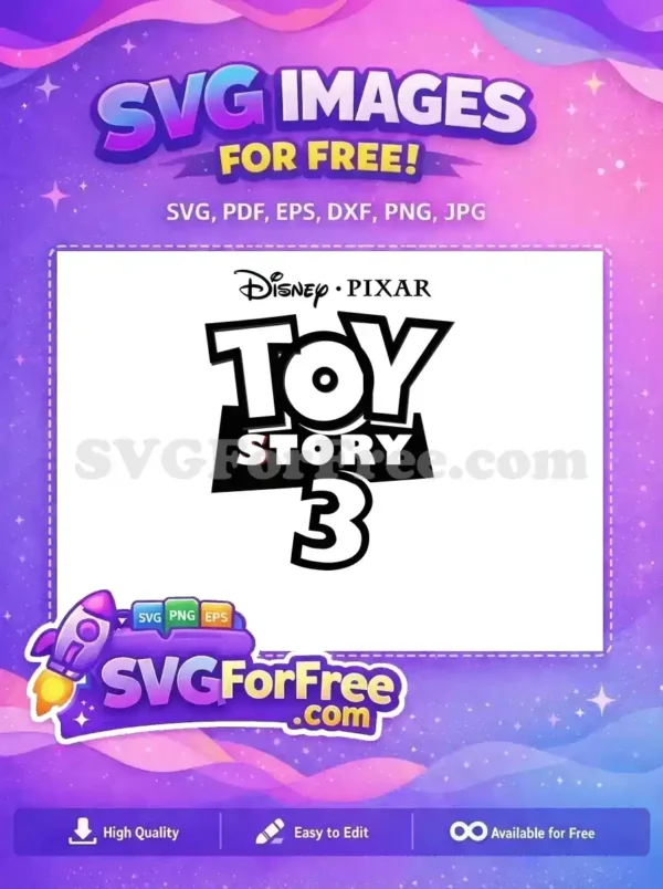 Free Bold Letters Free Number 3 Toy Story Free SVG