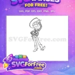 Free Sheriff Woody Smile Free Cowboy Posing Toy Story Free SVG - Instant Download
