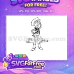 Free Sheriff Woody Smiling Free Cowboy Outfit Toy Story Free SVG - Instant Download