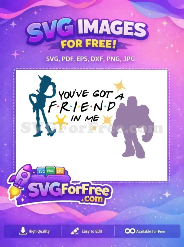 Free Woody Silhouette Free Buzz Silhouette Toy Story Free SVG 3